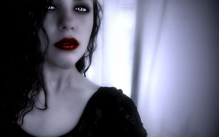 Mysterious Dark Vampire Emerge From The Shadows Wallpaper