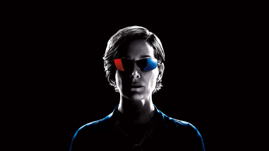 Mysterious Figurewith3 D Glasses Wallpaper