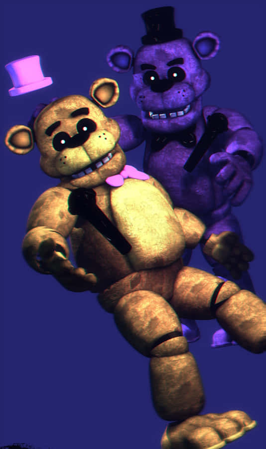 Mysterious Golden Freddy In The Shadows Wallpaper