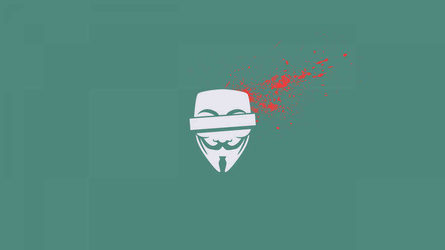 Mysterious Hacker Mask In A Digitized World Wallpaper