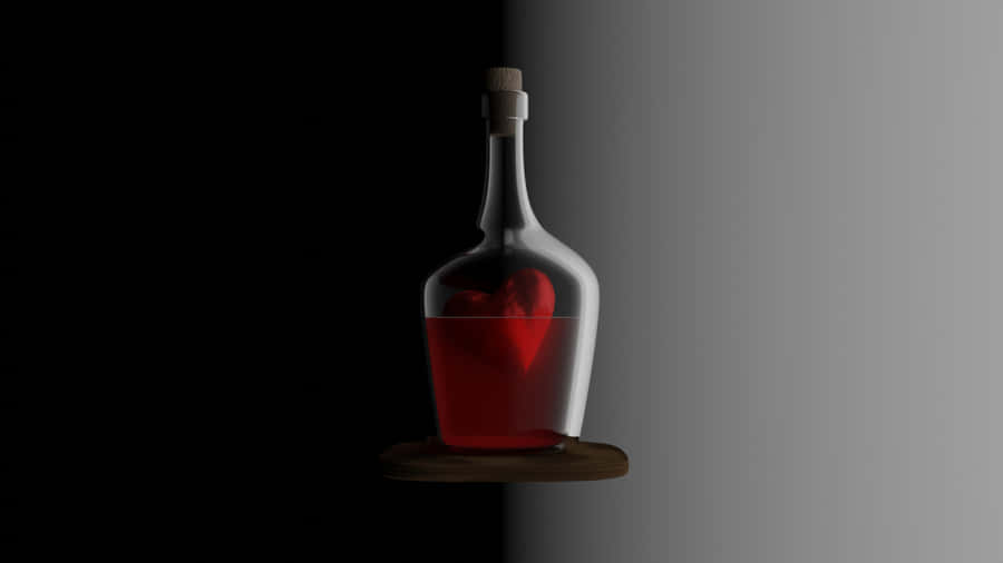 Mysterious Love Potion Bottle Wallpaper