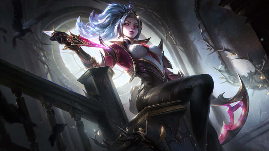 Mysterious_ Ninja_ Akali_ Artwork Wallpaper