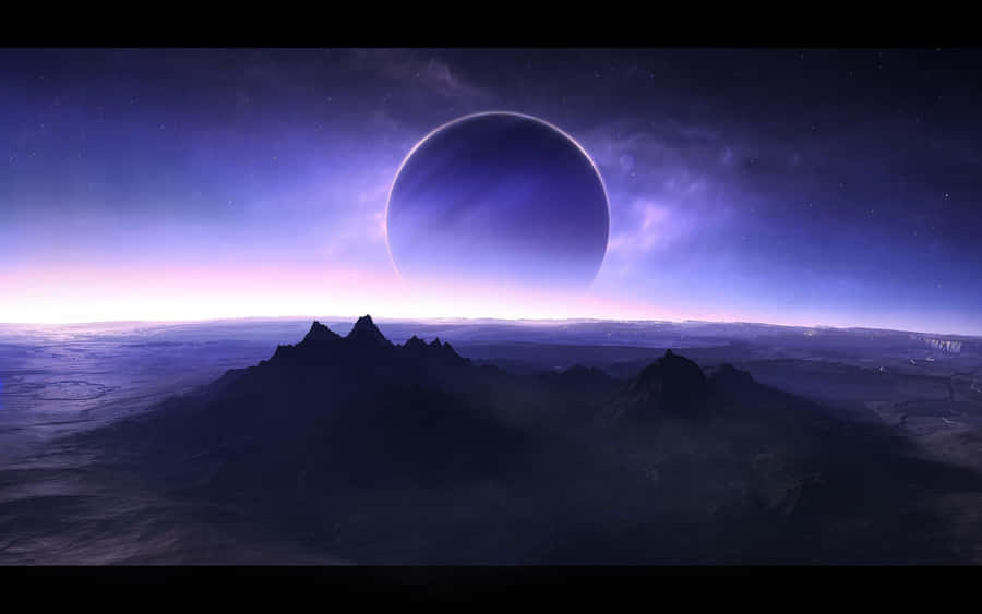 Mysterious Outer Space Landscape Wallpaper