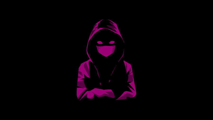 Mysterious Purple Hoodie Figure Wallpaper