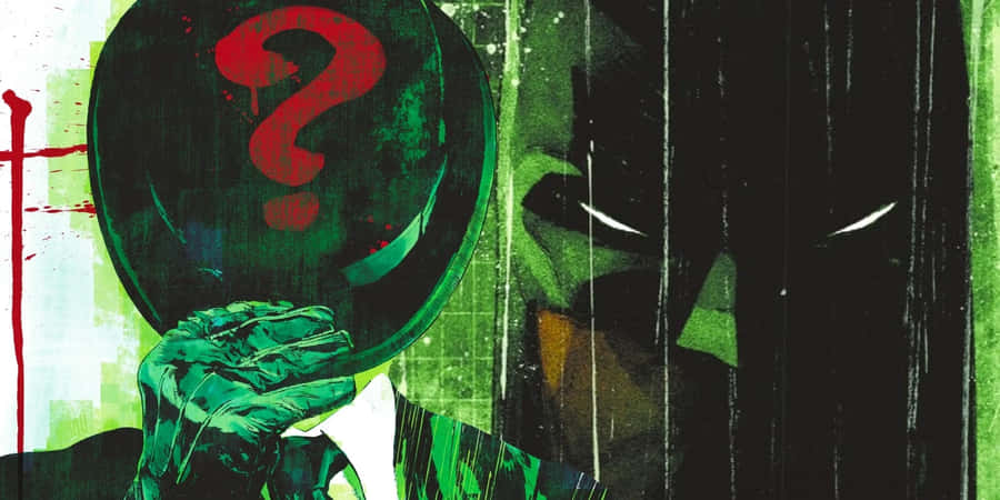 Mysterious_ Riddler_ Green_ Hue Wallpaper