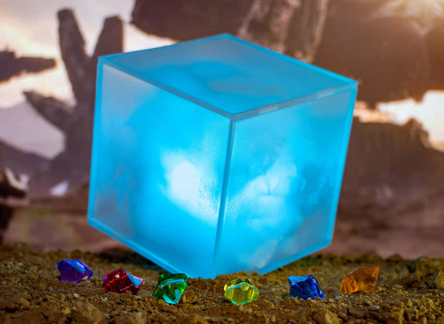 Mysterious Space Stone In A Celestial World Wallpaper