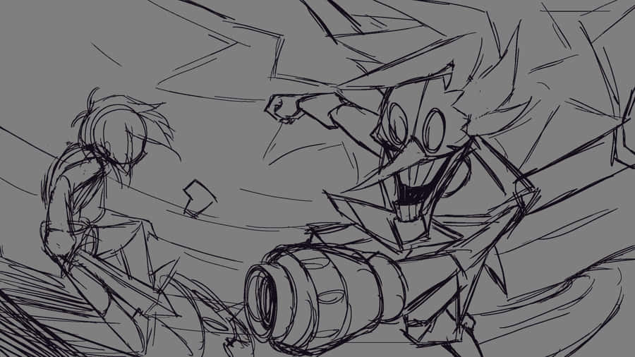 Mysterious Spamton In The Dark Wallpaper