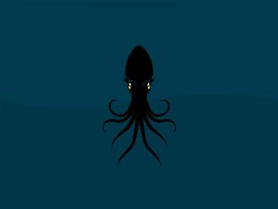 Mysterious Squid Silhouette Wallpaper