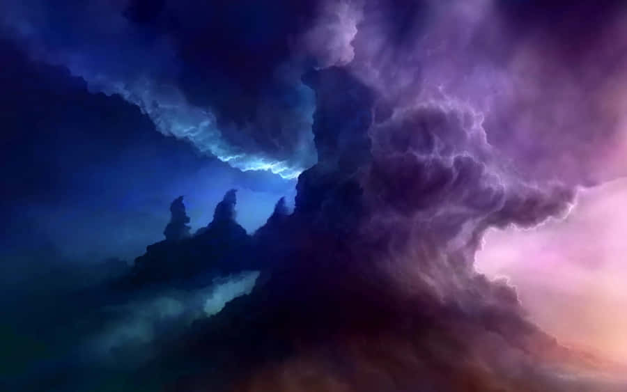 Mysterious Trippy Sky At Twilight Wallpaper