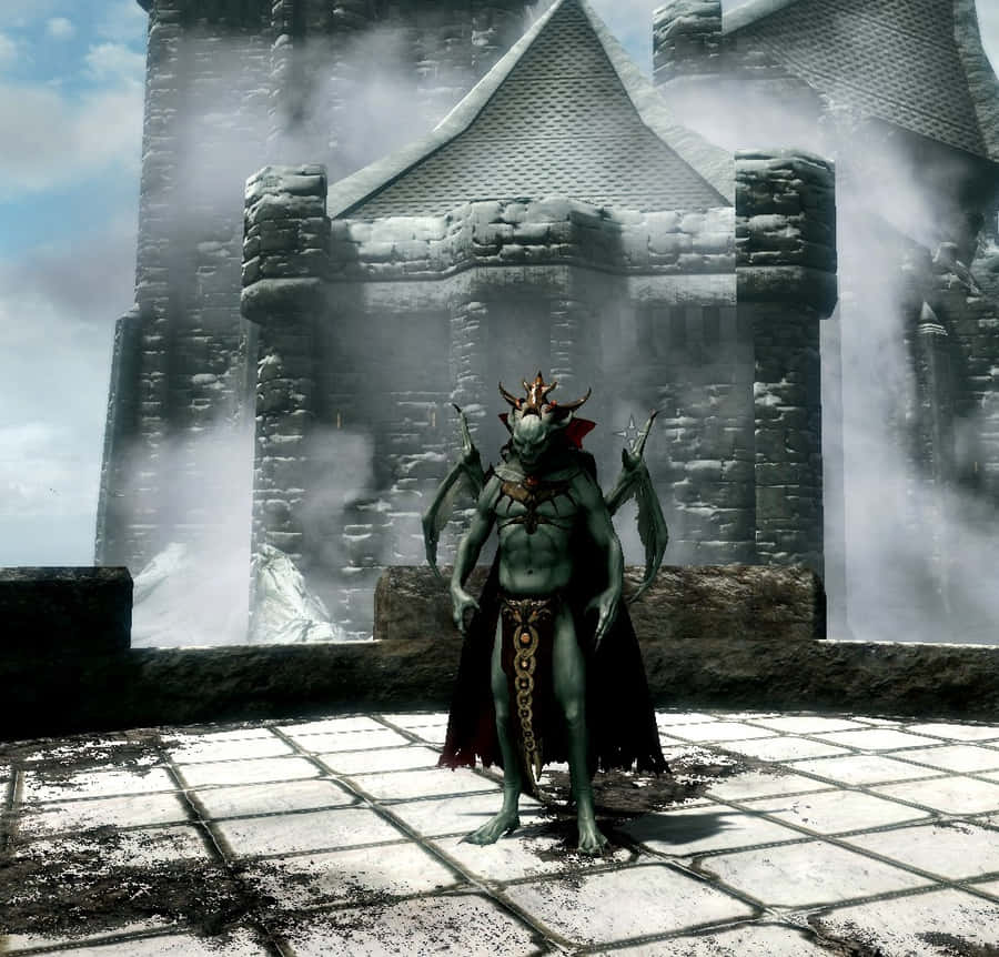 Mysterious Vampire Lord Surrounded By Darkness Wallpaper