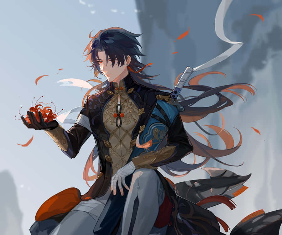 Mysterious Warriorwith Magic Powers Wallpaper