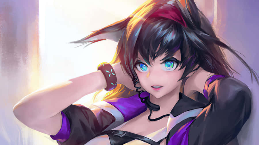 Mystic Gaze Anime Girl Wallpaper