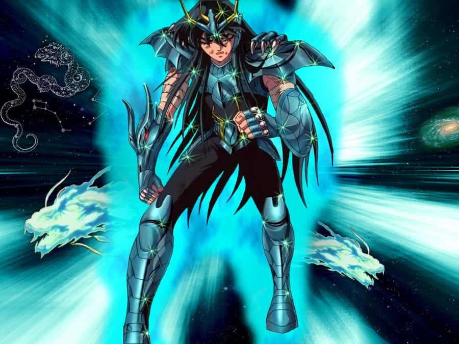 Mystical Dragon Shiryu Unleashing Power Wallpaper