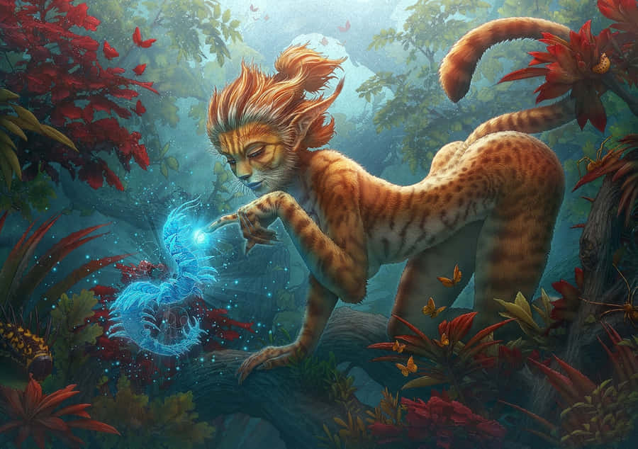 Mystical_ Forest_ Encounter Wallpaper