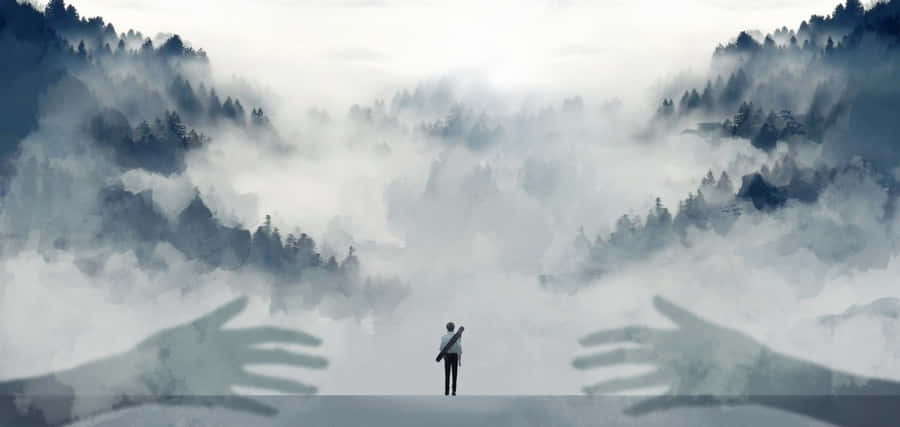 Mystical Forest Giant Hands Wallpaper