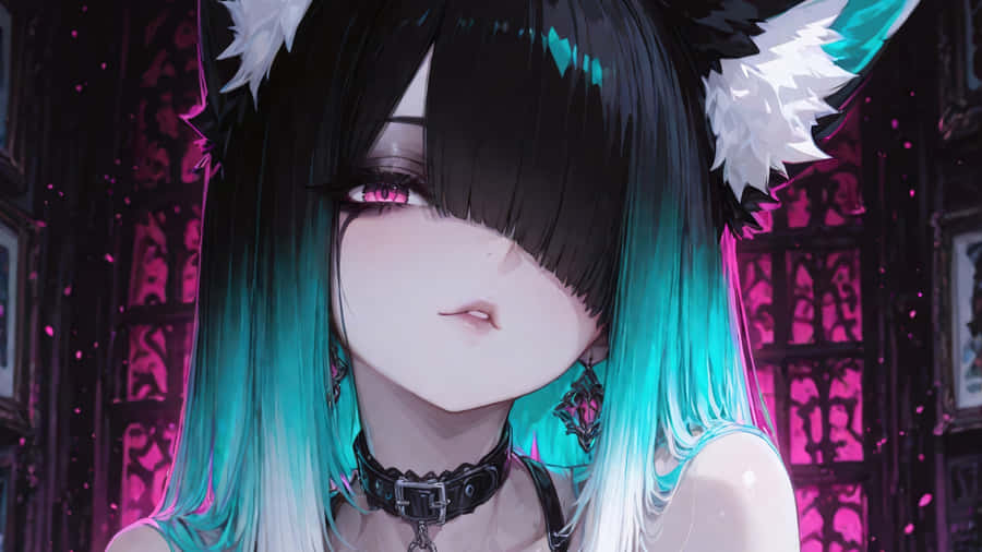 Mystical Fox Girl Aura Wallpaper