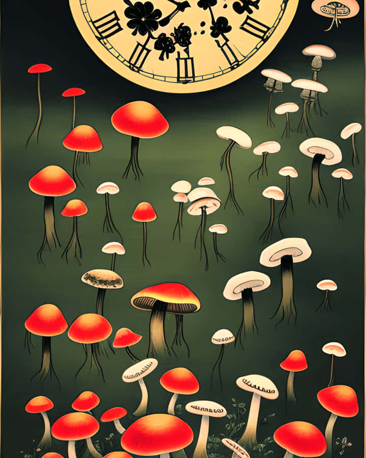 Mystical Goblincore Mushroom Forest Wallpaper