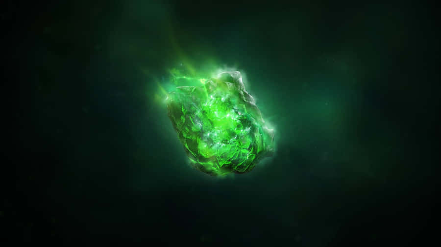 Mystical Green Time Stone Wallpaper