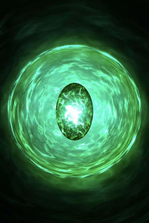 Mystical Green Time Stone Energy Vortex Wallpaper