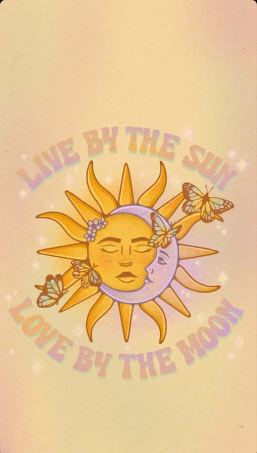 Mystical Harmony Of Sun And Moon Wallpaper