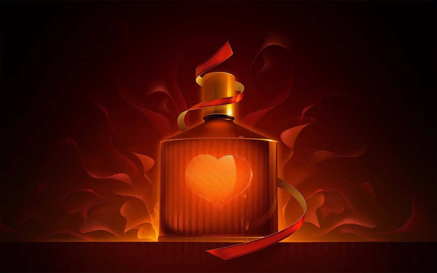 Mystical Love Potion Bottle Wallpaper