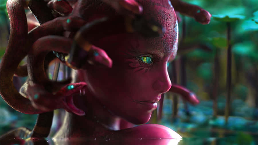 Mystical_ Medusa_ Portrait Wallpaper