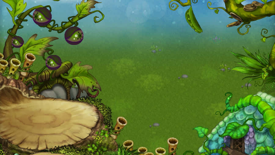 Mystical Monster Habitat Wallpaper