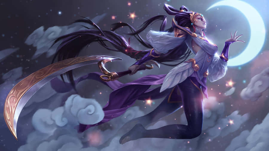 Mystical Moon Goddess Artwork Wallpaper