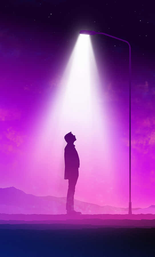 Mystical Night Lampand Silhouette Wallpaper