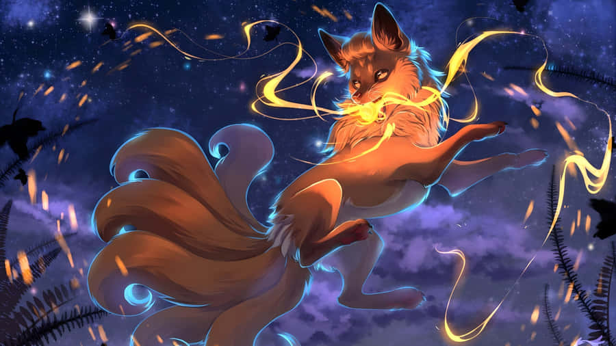 Mystical Nine Tailed Fox Wallpaper
