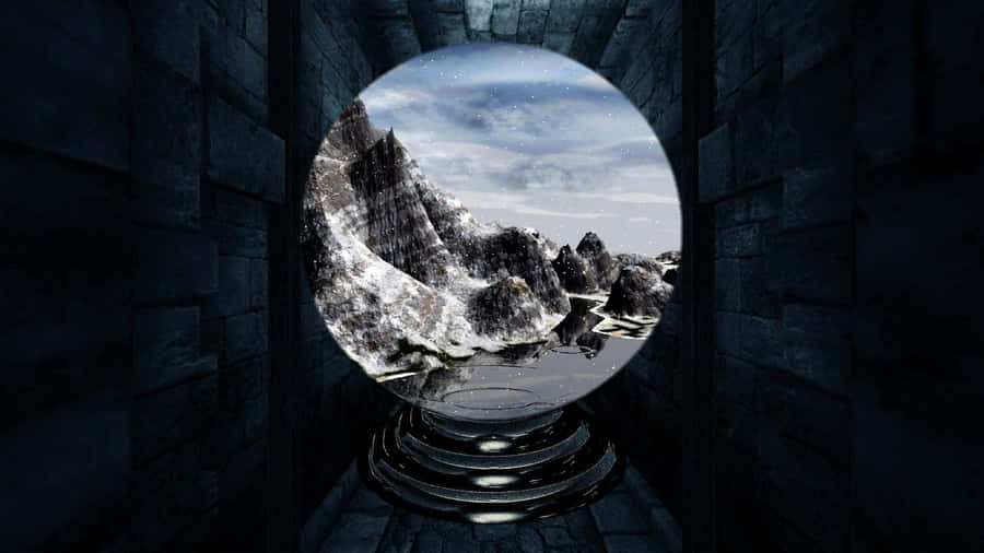 Mystical Snow Globe View Wallpaper