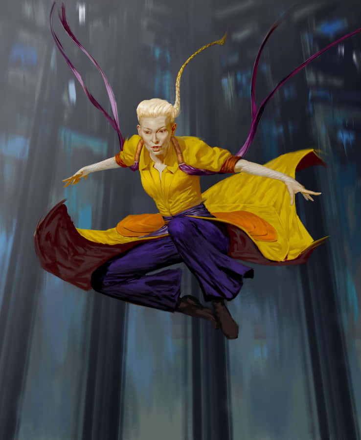 Mystical Sorcerer Levitation Art Wallpaper