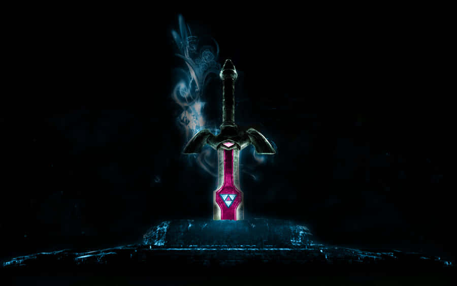 Mystical Sword Emerging From Stone Wallpaper