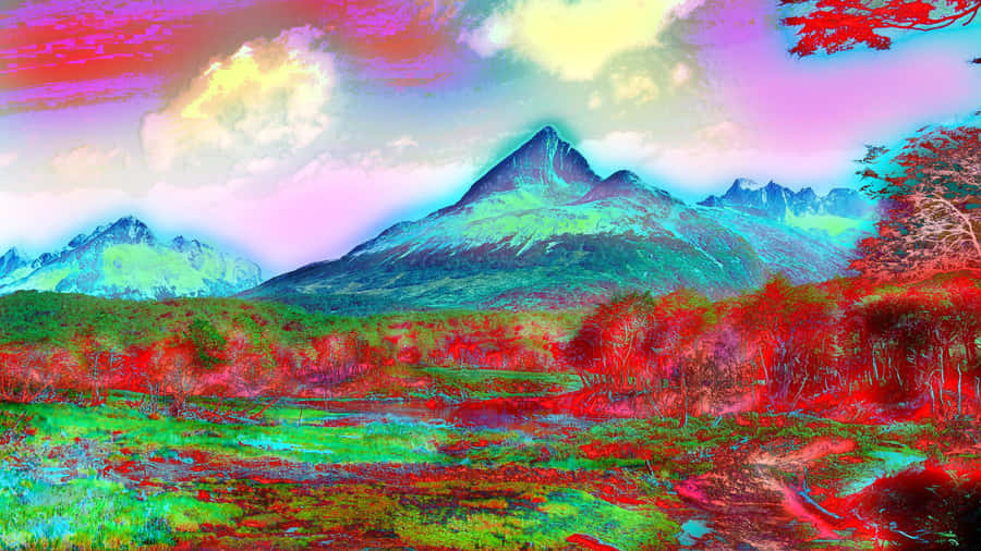 Mystical Trippy Sky Adventure Wallpaper