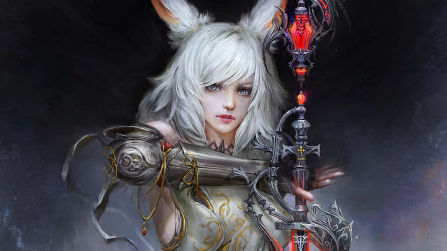 Mystical_ Warrior_with_ Staff Wallpaper