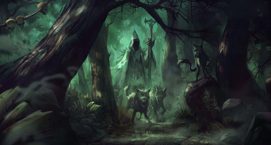 Mystical Wizardry In Action Wallpaper