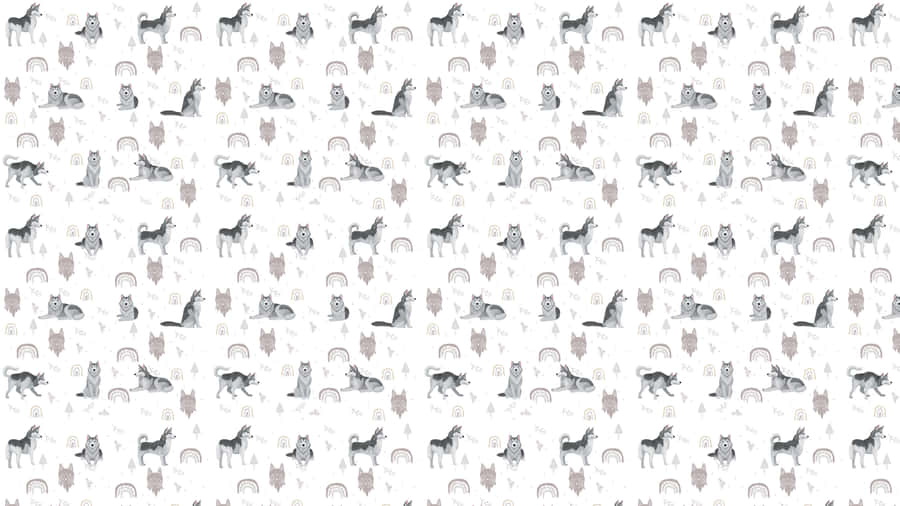 Mystical Wolf Pattern Wallpaper Wallpaper