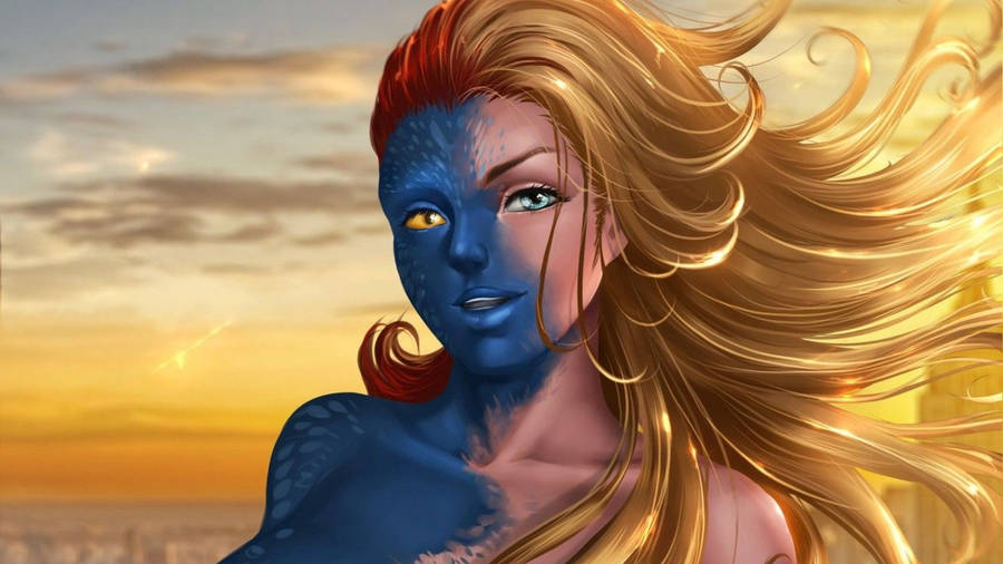 Mystique Half Transformation Wallpaper