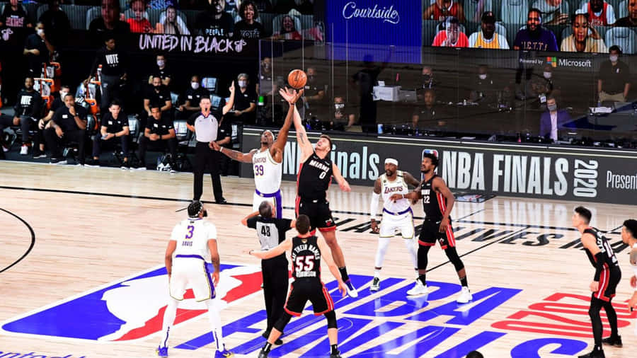 N B A Finals2020 Tip Off Wallpaper