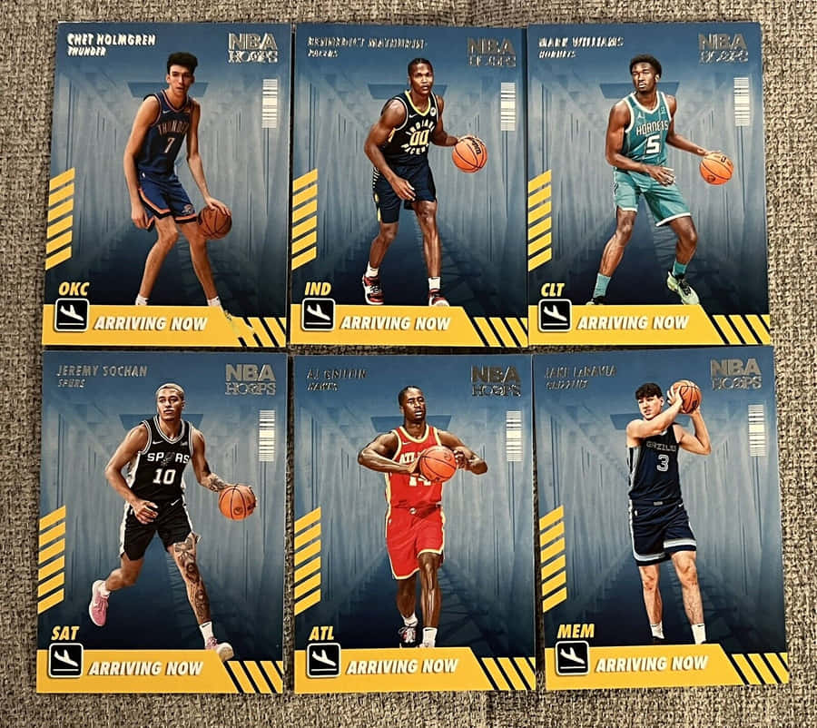 N B A Hoops Arriving Now Rookie Cards Collection Wallpaper