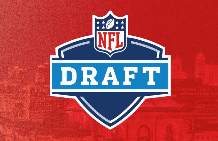 N F L Draft Logo Red Background Wallpaper