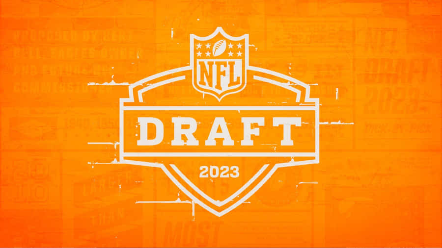 N F L Draft2023 Logo Orange Background Wallpaper