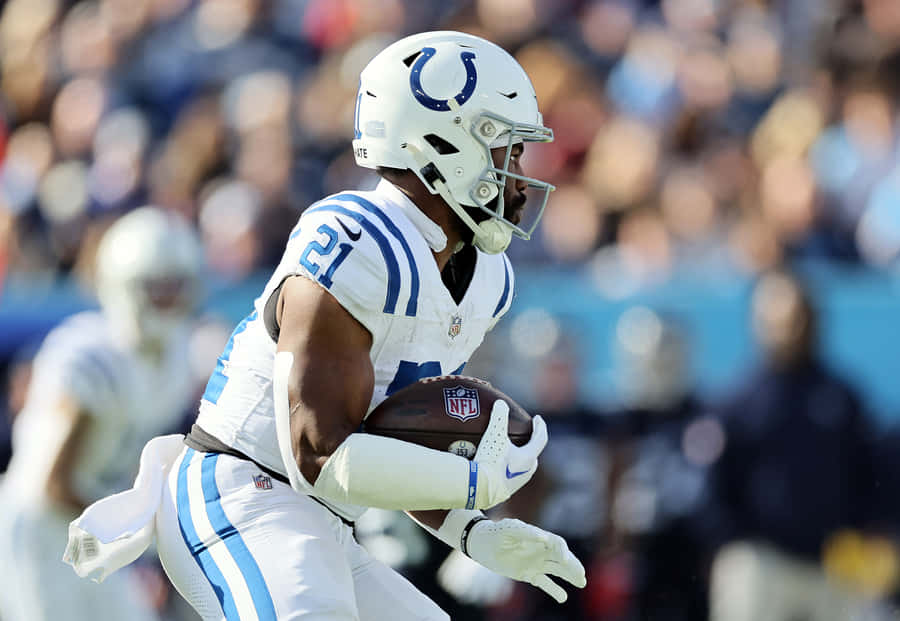 N F L Running Back In Action Wallpaper