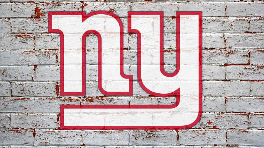 N Y Giants Logo Brick Wall Background Wallpaper
