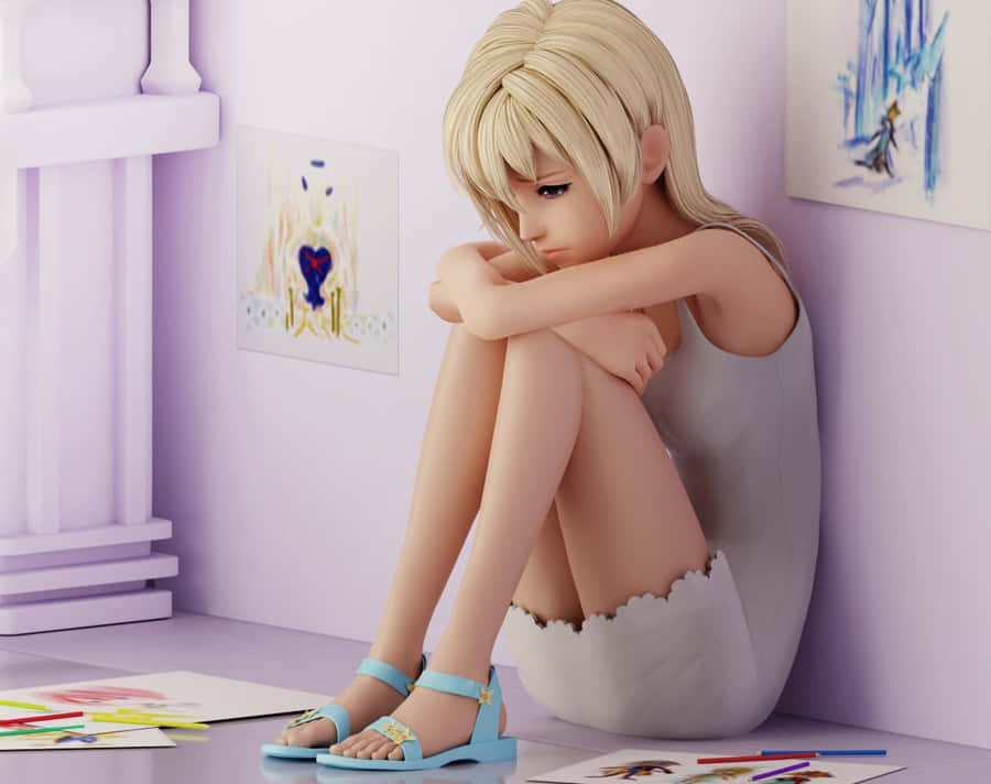 Naminé's Portrait In Kingdom Hearts Wallpaper