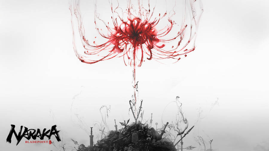 Naraka Bladepoint Misty Red Flower Wallpaper