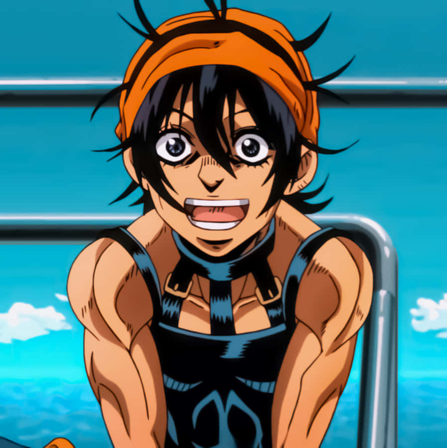 Narancia Ghirga In Action - Anime Character Illustration Wallpaper