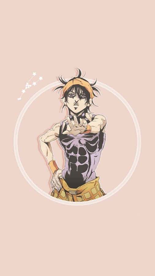 Narancia Ghirga Striking A Pose On A Vibrant Background Wallpaper