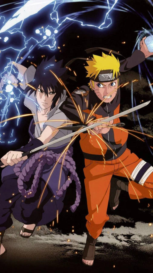 Naruto And Sasuke Side To Side Fight Wallpaper