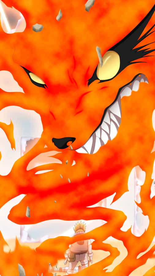 Naruto_and_the_ Nine Tails_ Fox_i Phone_ Wallpaper Wallpaper